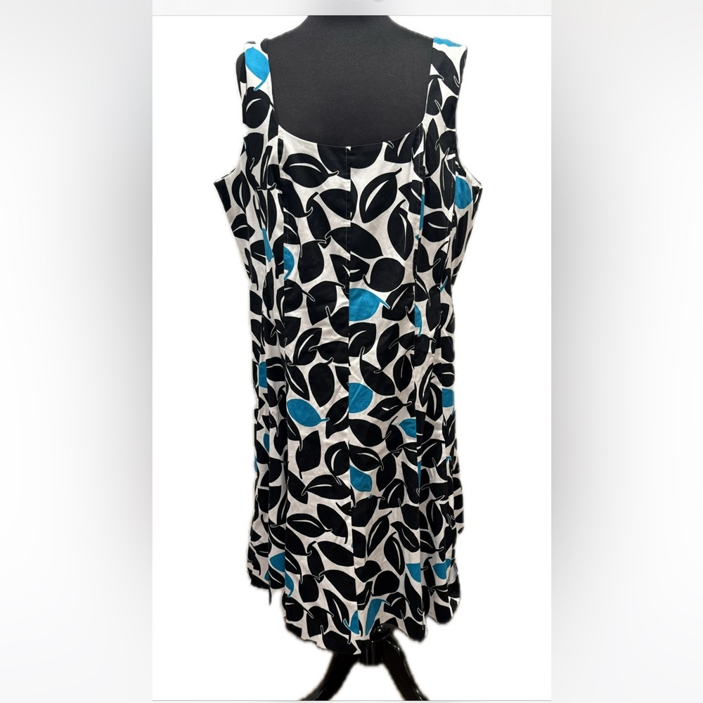 NWT Nine West Black and Blue Leaf dress size 22W